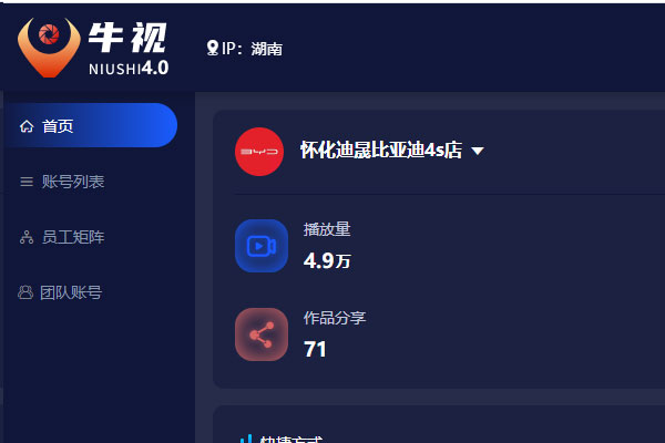 家兴网络与怀化迪新能源汽车销售服务有限公司合作牛视短视频矩阵软件项目